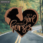 Just A Girl Who Love Horse Heart Ornament