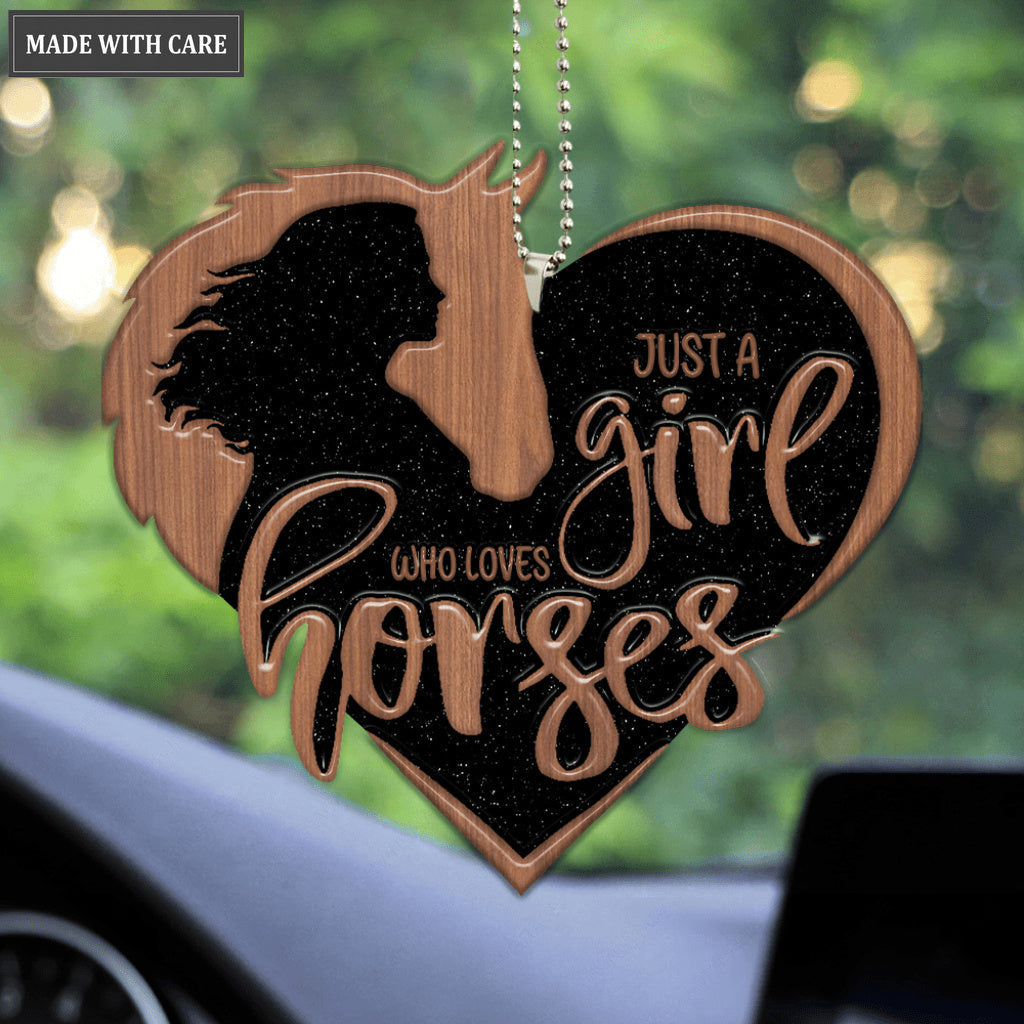 Just A Girl Who Love Horse Heart Ornament