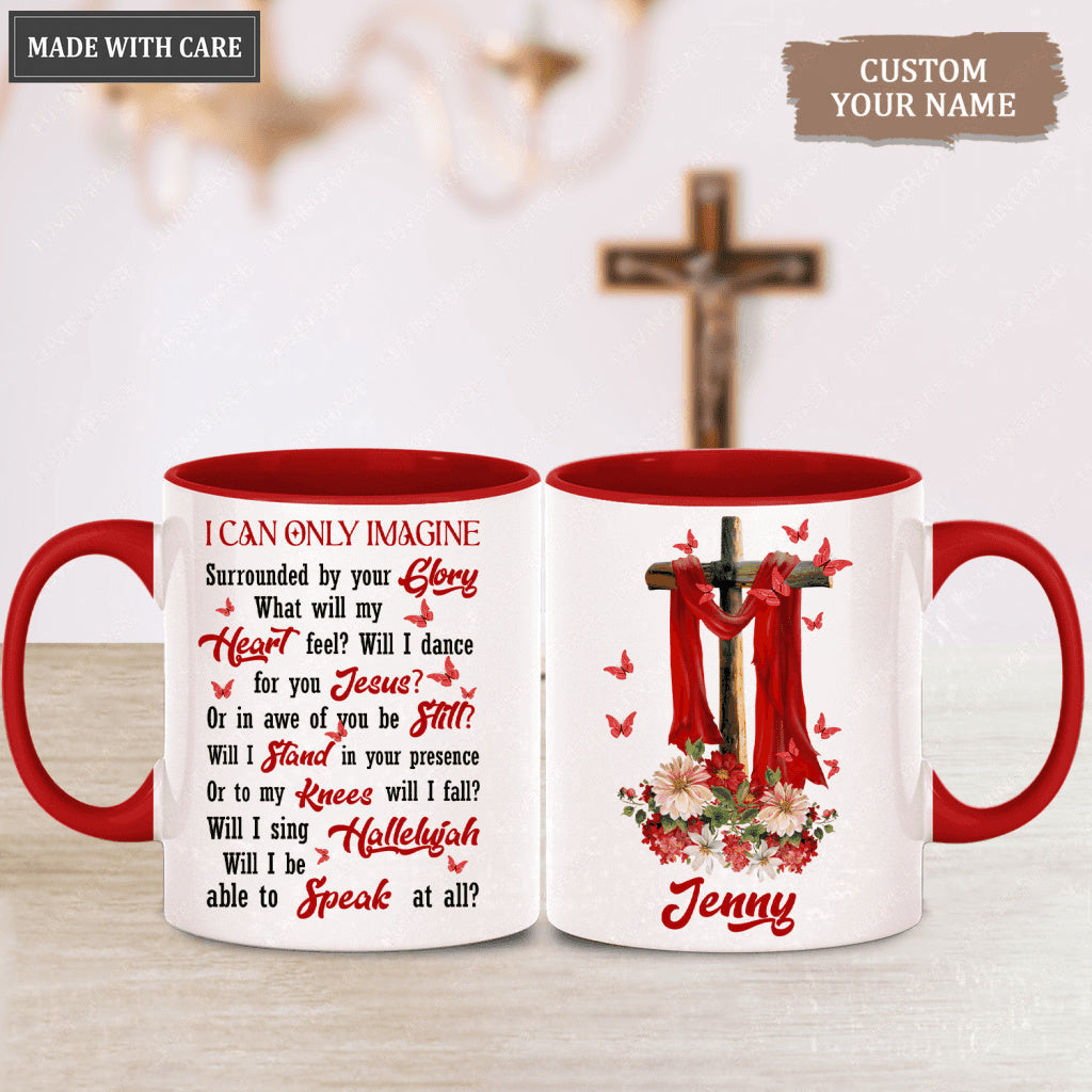 Surrounded By The Glory - Personalized Custom Accent Mug