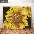 Sunflower God Says You Are Wall Art