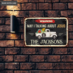 Sunflower Truck Talking About Jesus Metal Sign