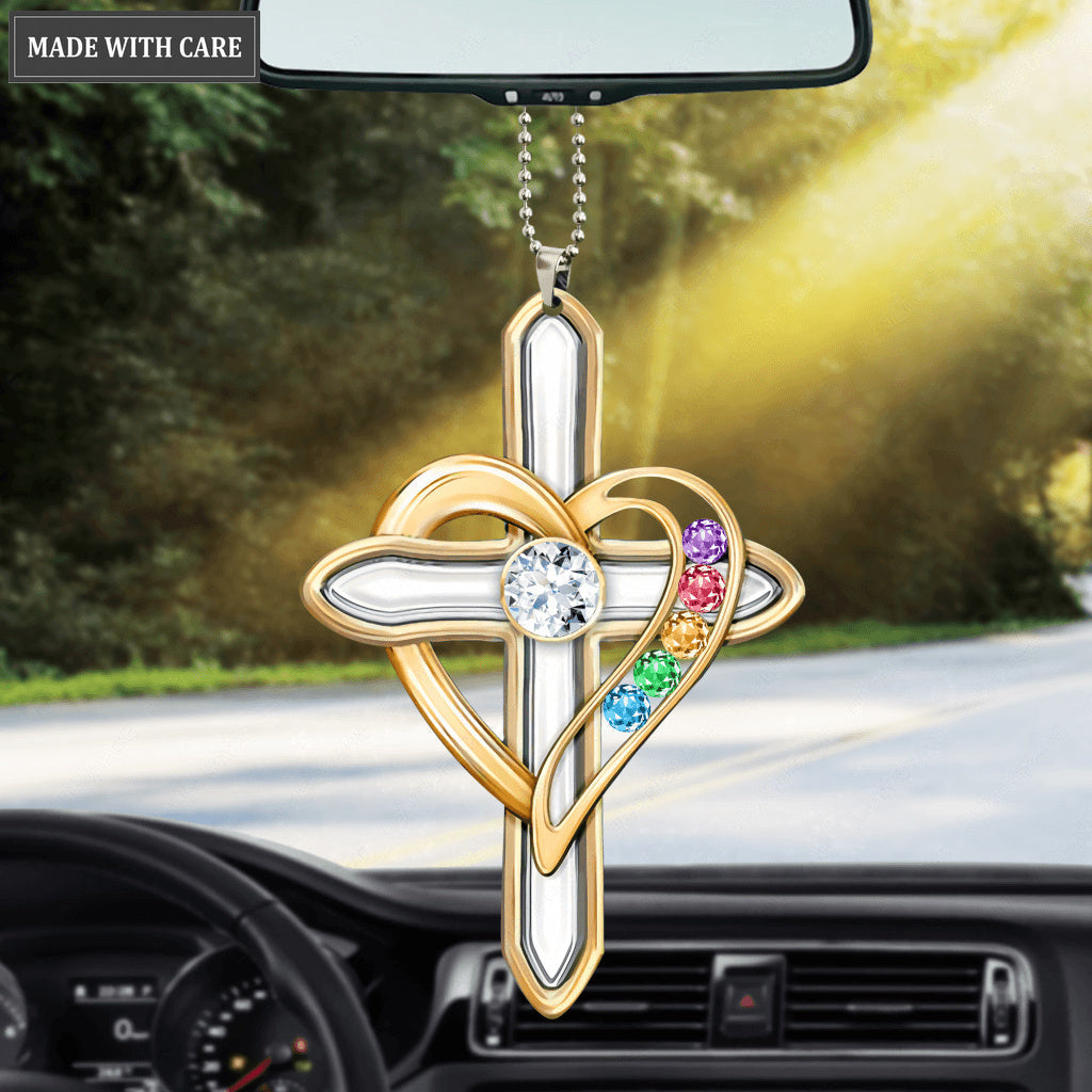 Cross Heart Ornament