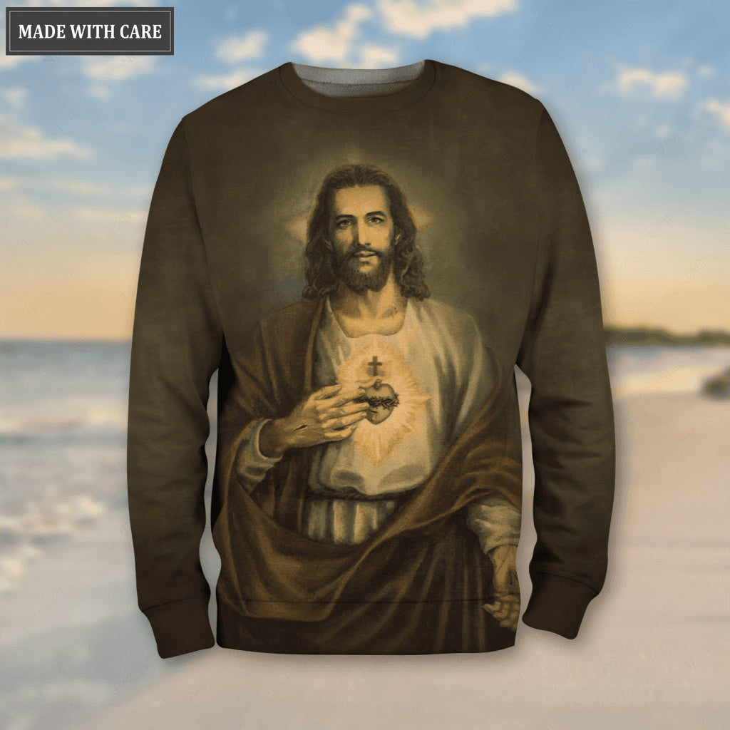 Jesus Show His Sacred Heart Let Your Faith Be Bigger Than Your Fear Hoodie