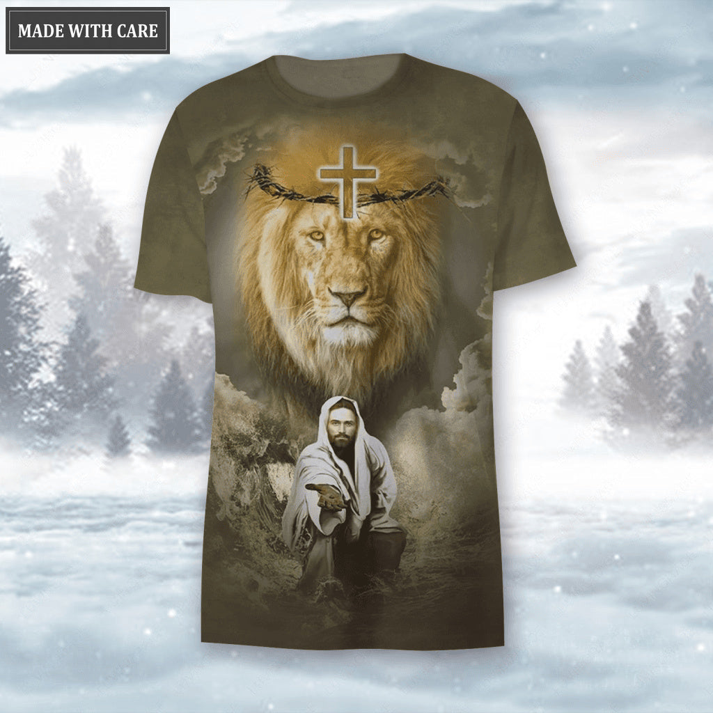 Lion Cross Jesus Christ Faith Is Believing In Jesus Hoodie