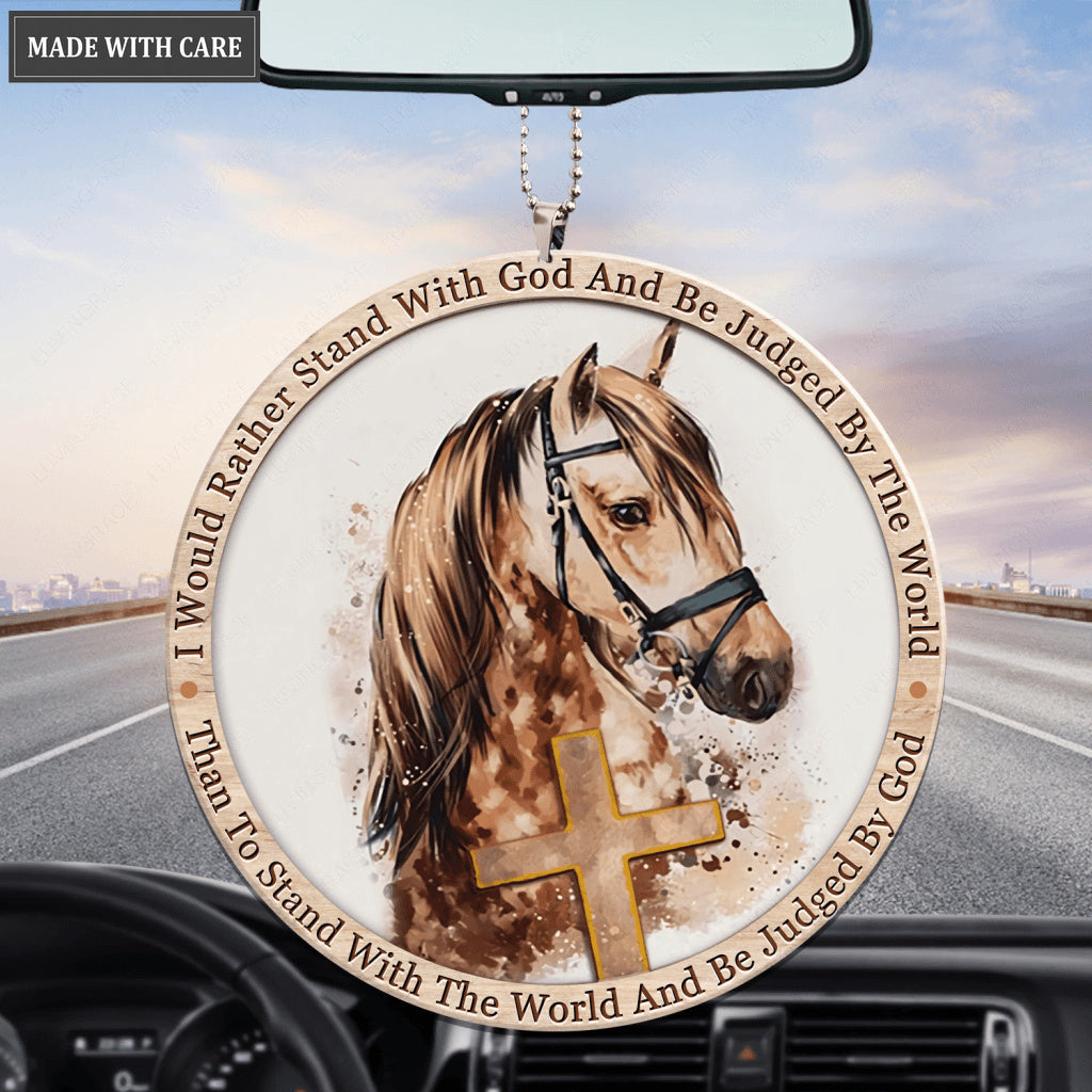 Cross Horse Stand With God Ornament