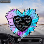 Hologram Sunflower Heart God Says You Are Ornament