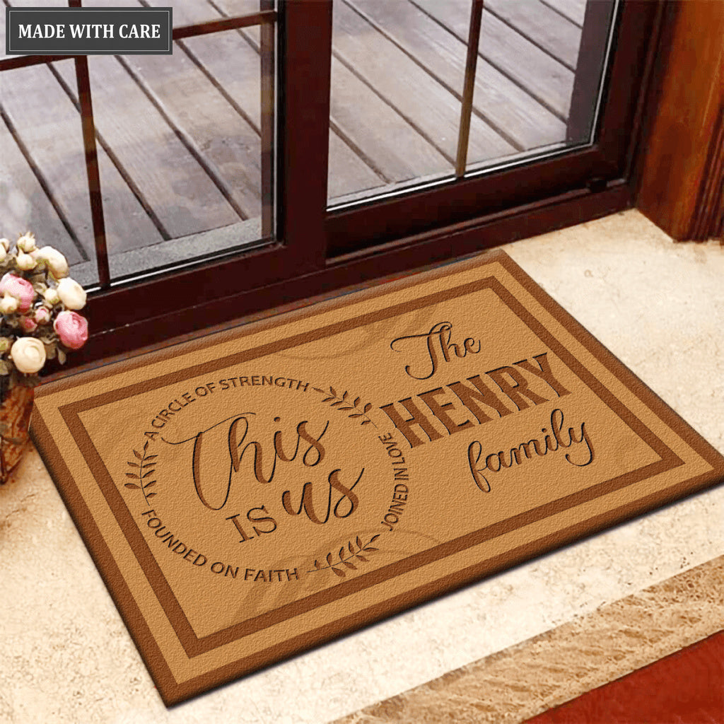 This Is Us Personalized Doormat