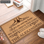 Vintage Christmas Reindeer As For Me And My House Personalized Doormat