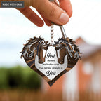 Horses For Couple Personalized Keychain