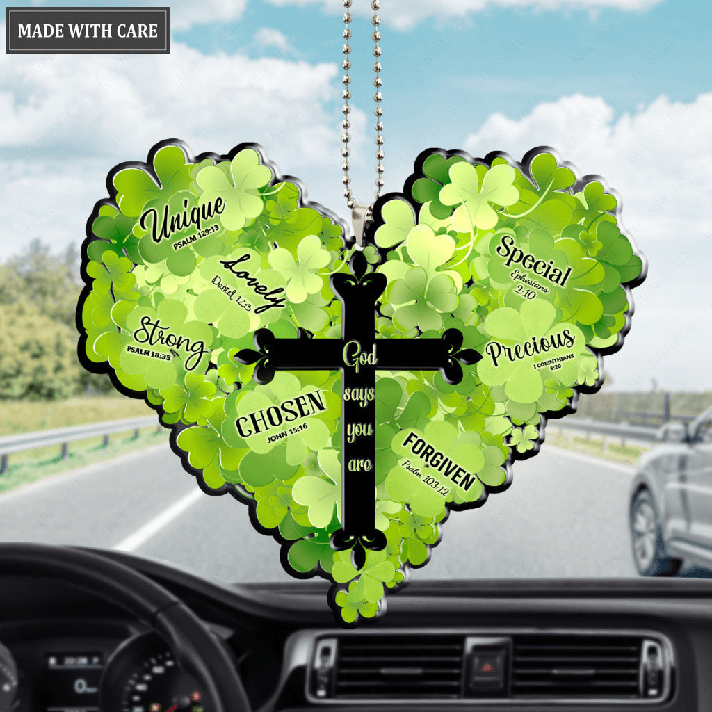 Lucky Heart God Says You Are Ornament