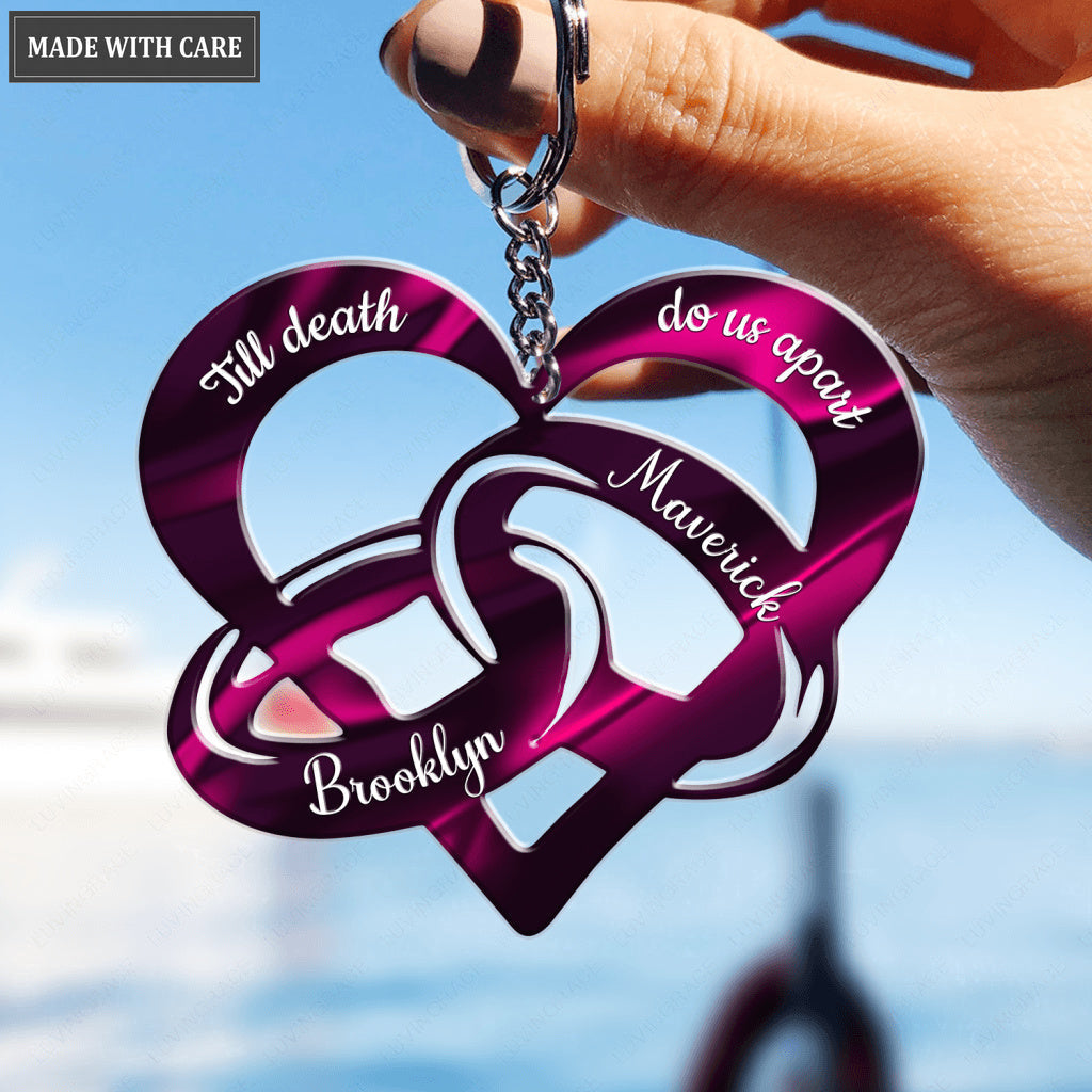 Rings For Couple Personalized Keychain