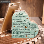 Blue Wood Dandelion Bird And Butterfly Thank God Every Day Candle Holder