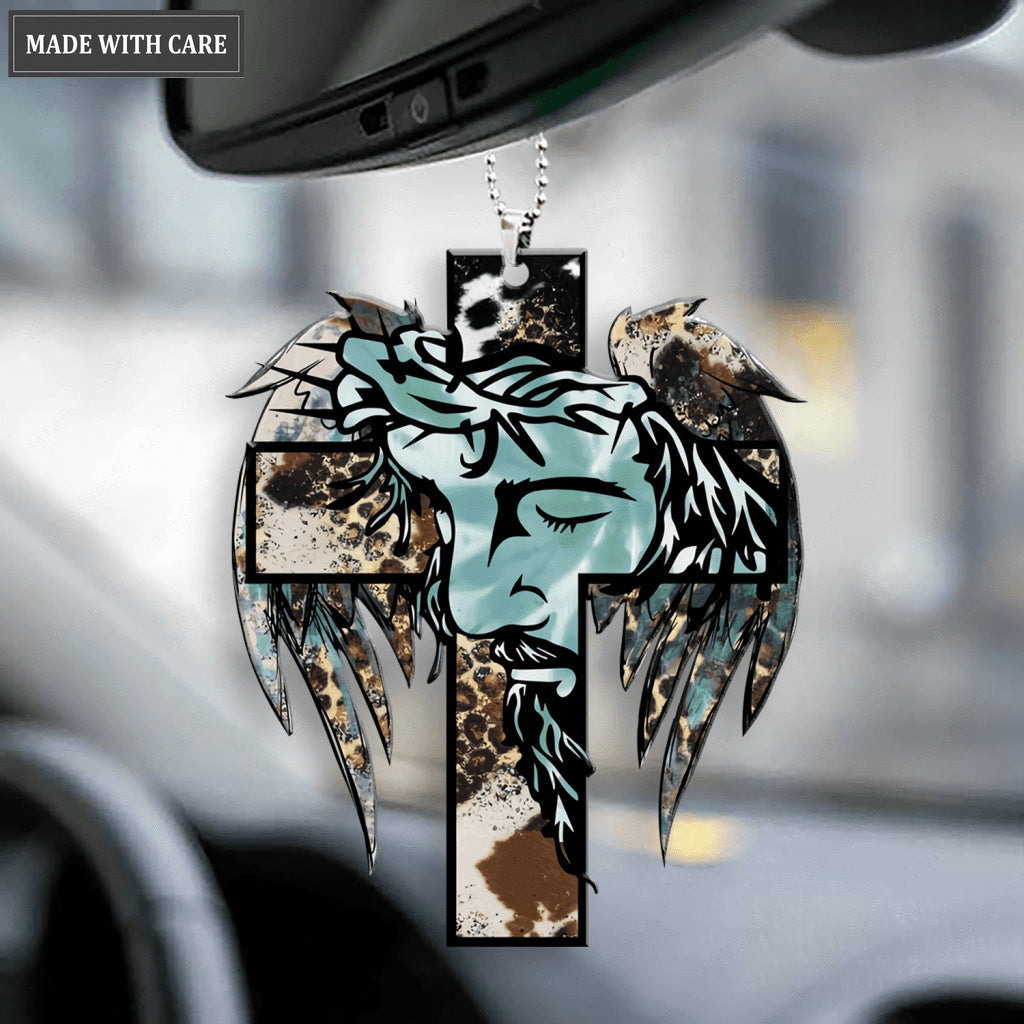 Angel Wings Cross Ornament