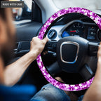 Beautiful Hibiscus Pattern Car Steering Wheel Cover