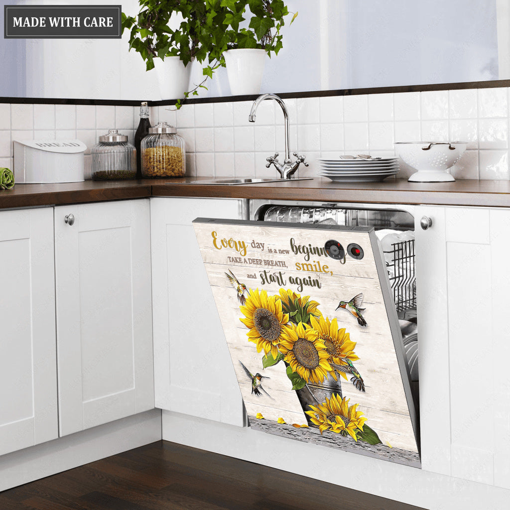 Every Day Is A New Beginning Magnetic Dishwasher Cover