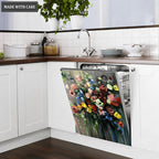 Kitchen Dishwasher Magnet Cover Colorful Flowers