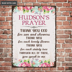Personalized Gardener's Prayer Metal Sign