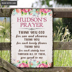 Personalized Gardener's Prayer Metal Sign