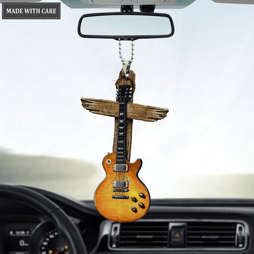 Bass Guitar Cross Ornament