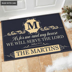 Luvingrace M75 Decorative Monogram Collection As For My House Personalized Doormat