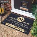 Luvingrace M75 Decorative Monogram Collection As For My House Personalized Doormat