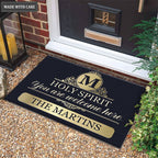 Luvingrace M77 Vintage Monogram Collection As For My House Personalized Doormat