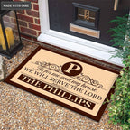 Luvingrace M79 Luxury Monogram Collection As For My House Personalized Doormat