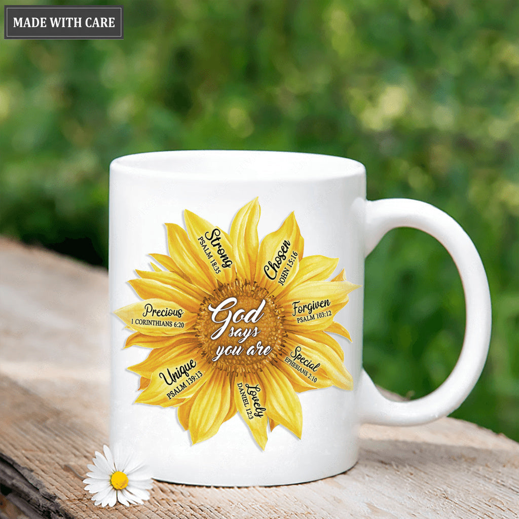 Personalized Sun Flower God Says You Are Mug