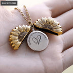 Personalized Sunflower Necklace God Knew My Heart Needed You