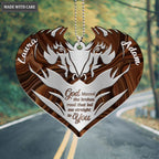 Printfamily M99 Horse Couple God Blessed Personalized Ornament