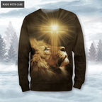 Christian Cross Lion Of Judah Hoodie