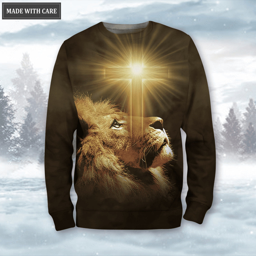 Christian Cross Lion Of Judah Hoodie