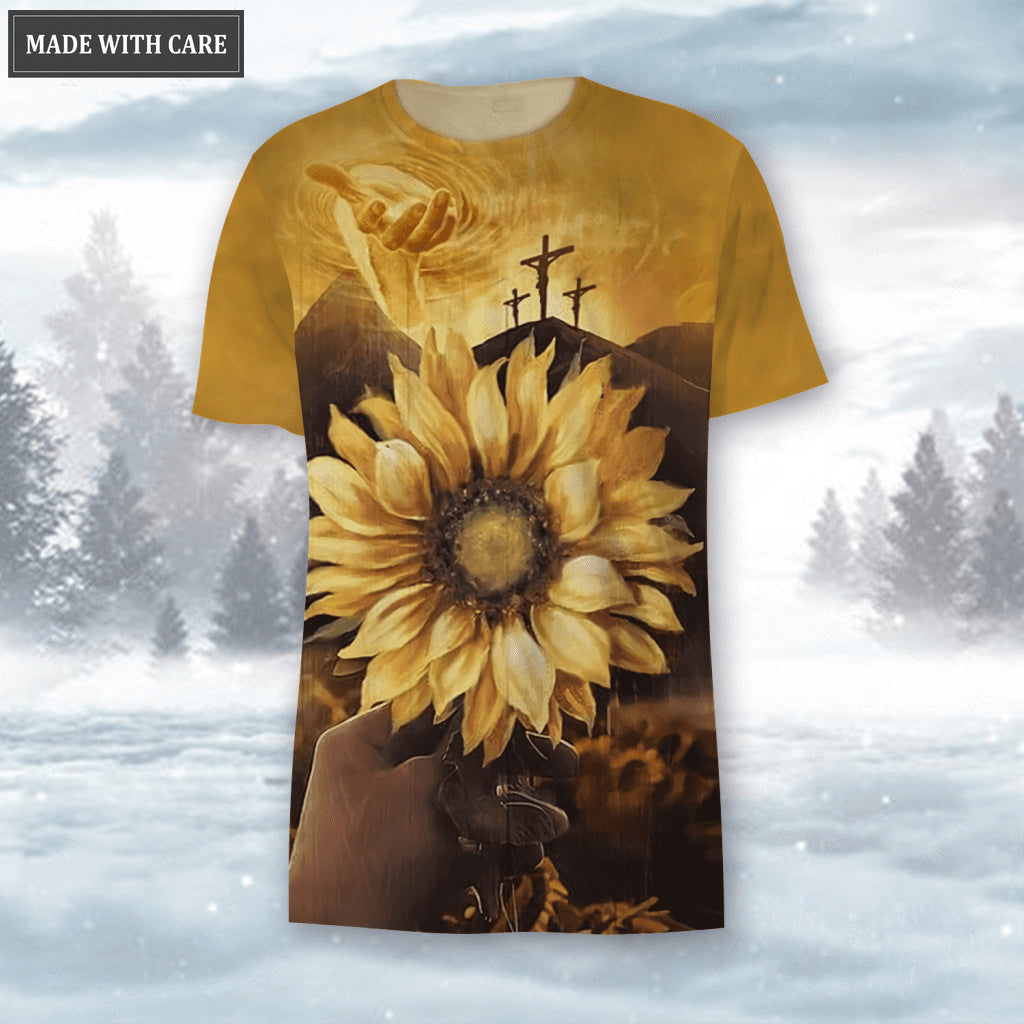 Cross Sunflower Christian Faith Is Believing Hoodie