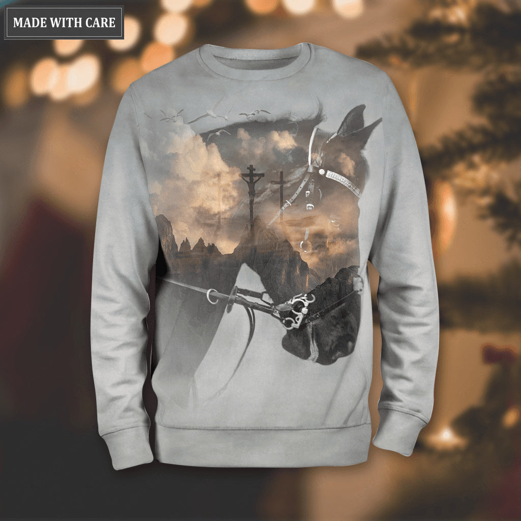 Horse Cross Faith Over Fear Hoodie