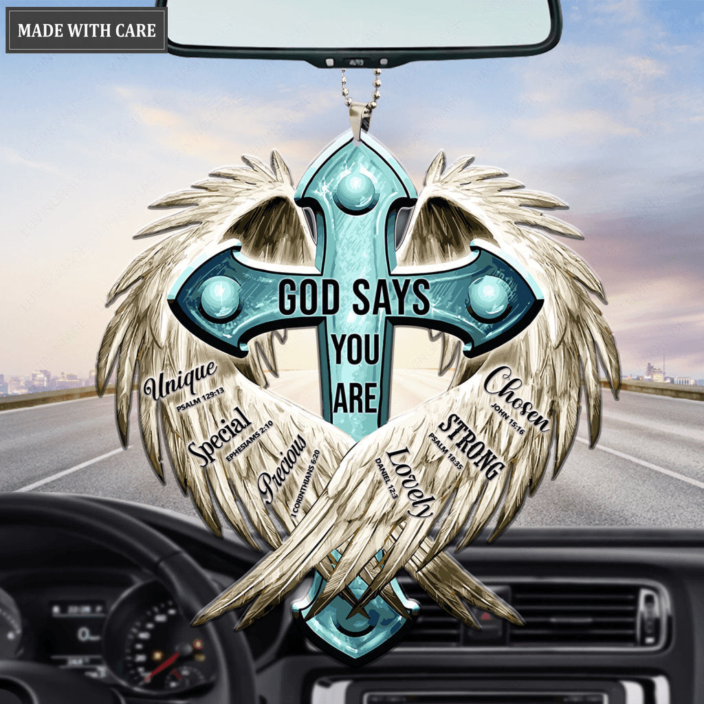 Angel Wings God Says You Are Ornament