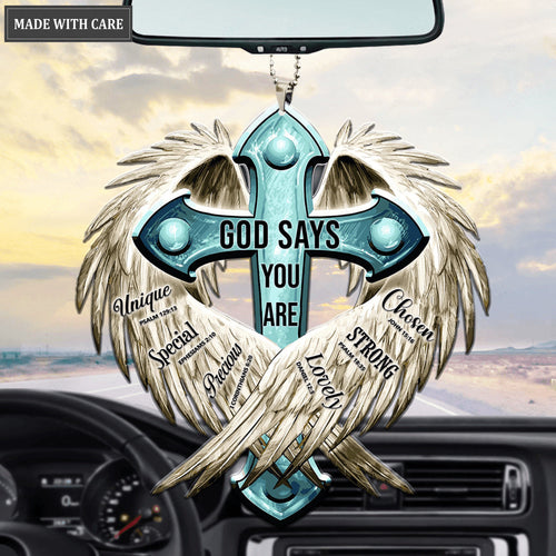 Angel Wings God Says You Are Ornament