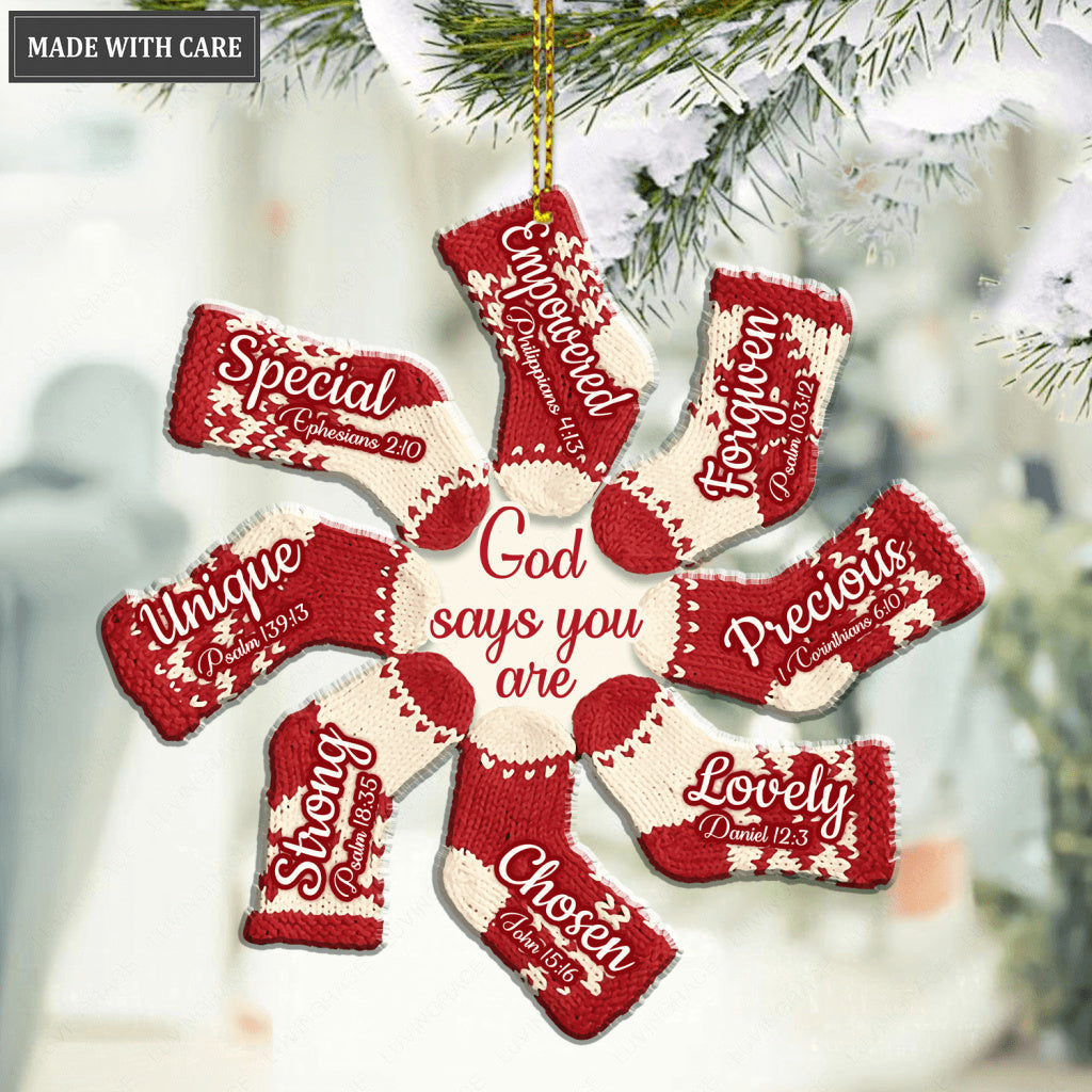 Christmas Stockings God Says You Are Ornament