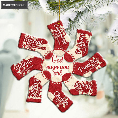 Christmas Stockings God Says You Are Ornament