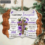 Floral Cross Surrounded By The Glory Wooden Ornament