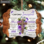 Floral Cross Surrounded By The Glory Wooden Ornament