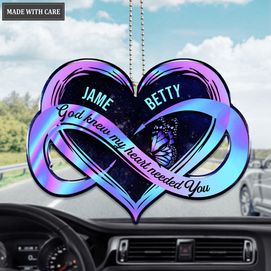 Hologram Infinity With Heart Personalized Ornament