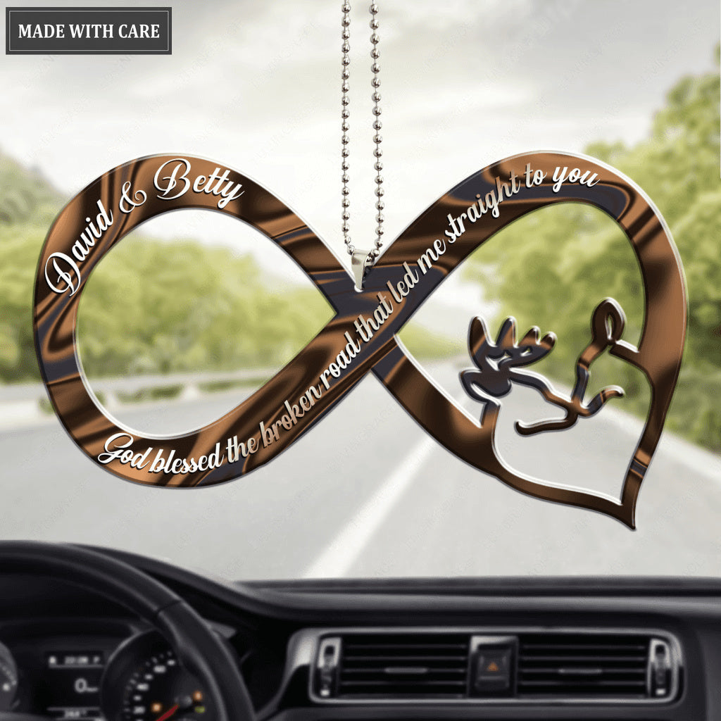 Infinity Deer Couple God Blessed Personalized Ornament