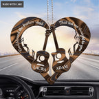 Love Guitar Couple God Blessed Personalized Ornament