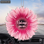 Pink Gerbera God Says You Are Ornament