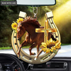 Sunflower Horse With Cross Ornament