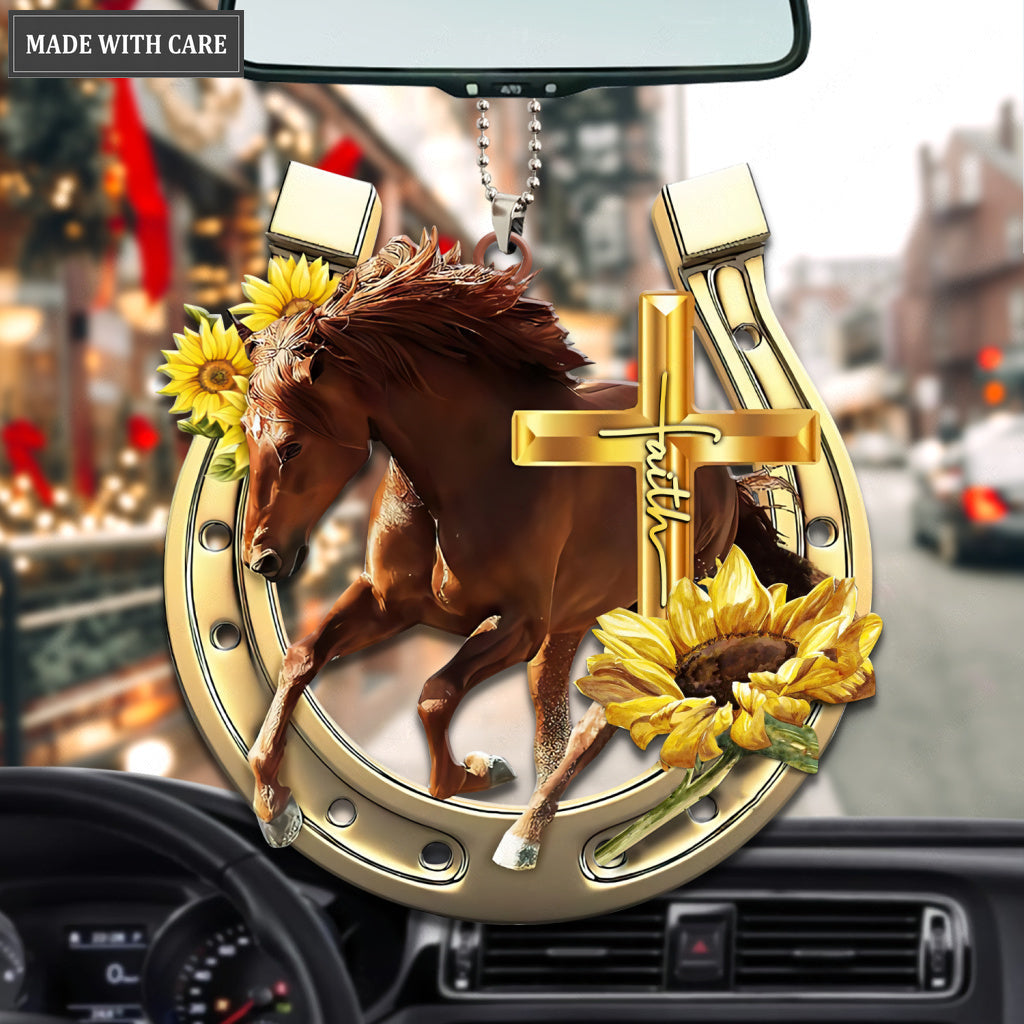 Sunflower Horse With Cross Ornament