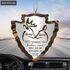 Arrowhead Deer Couple God Blessed Personalized Ornament