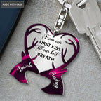Hologram Deers For Couple Personalized Keychain