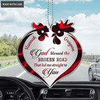 Lovely Chicken Couple God Blessed Personalized Ornament
