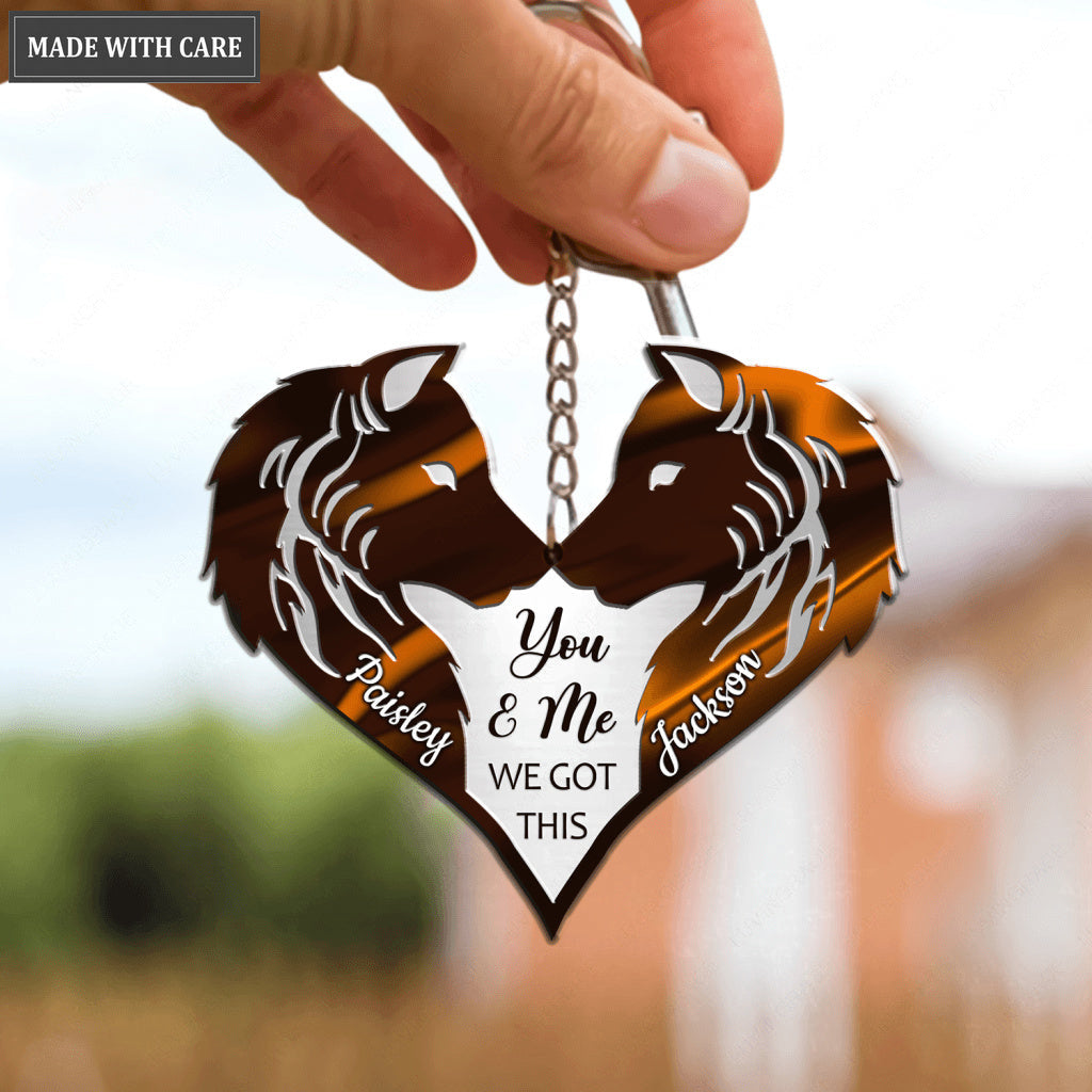 Wolves For Couple Personalized Keychain